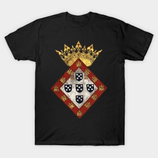 Royal Coat of Arms Queen of Portugal Renaissance Medieval T-Shirt